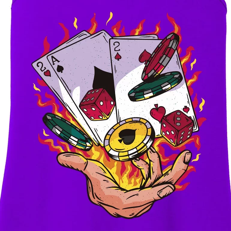 Black Jack Hand Poker Ladies Essential Tank