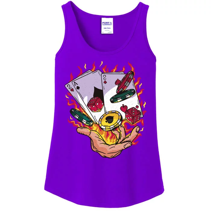 Black Jack Hand Poker Ladies Essential Tank