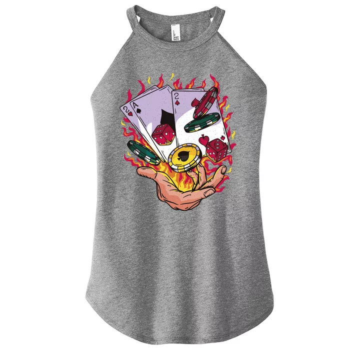 Black Jack Hand Poker Women’s Perfect Tri Rocker Tank