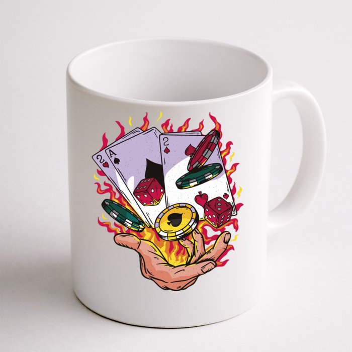 Black Jack Hand Poker Front & Back Coffee Mug