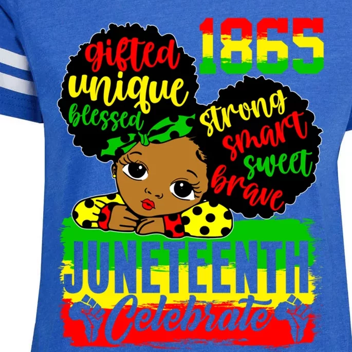 Black Juneteenth Independence Freedom Day Black History Great Gift Enza Ladies Jersey Football T-Shirt