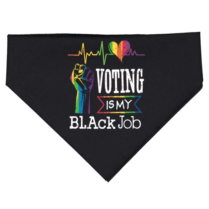 Black Jobs.Voting Is My Black Job Vote USA-Made Doggie Bandana