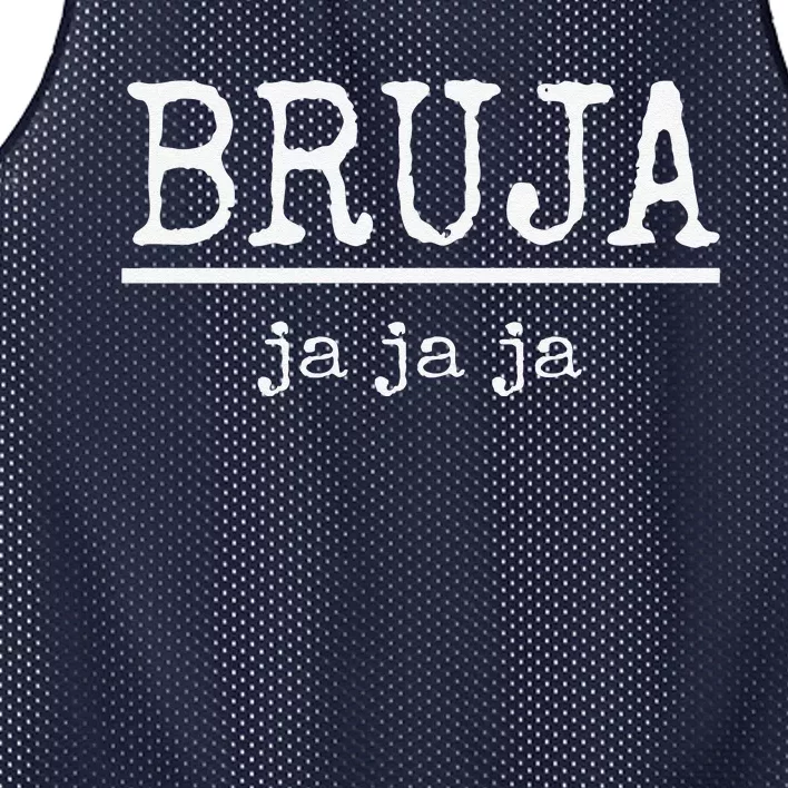 Bruja Ja Ja Ja Funny Spanish Witch Halloween Mesh Reversible Basketball Jersey Tank