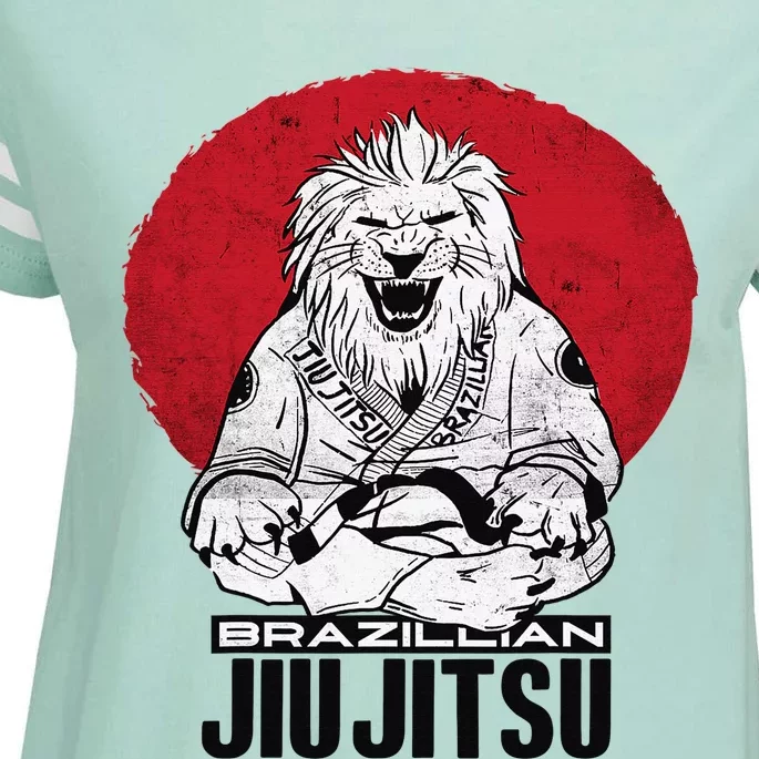 Brazilian Jiu Jitsu BJJ MMA Fighter Jiujitsu Funny Lion Enza Ladies Jersey Football T-Shirt