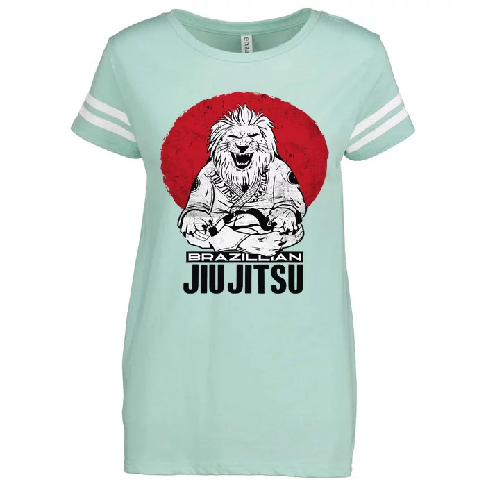 Brazilian Jiu Jitsu BJJ MMA Fighter Jiujitsu Funny Lion Enza Ladies Jersey Football T-Shirt