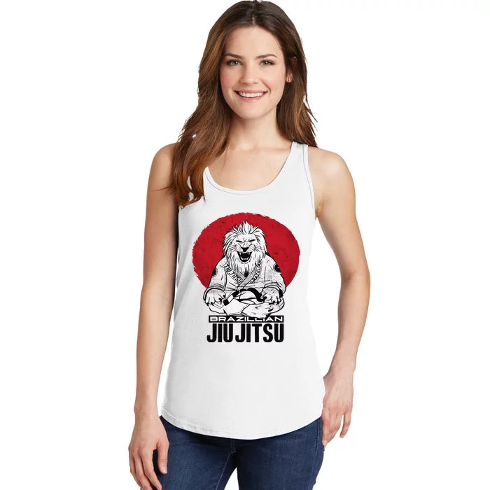 Brazilian Jiu Jitsu BJJ MMA Fighter Jiujitsu Funny Lion Ladies Essential Tank