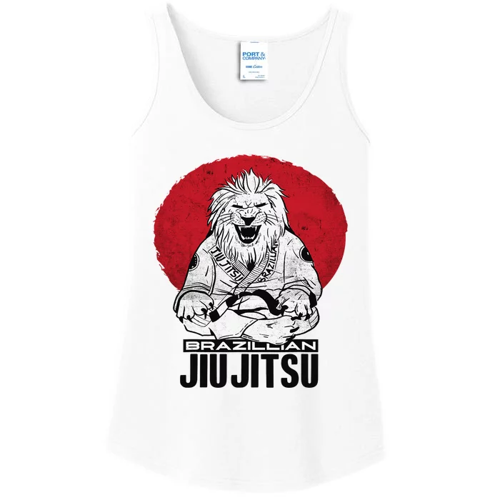 Brazilian Jiu Jitsu BJJ MMA Fighter Jiujitsu Funny Lion Ladies Essential Tank