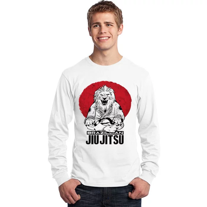 Brazilian Jiu Jitsu BJJ MMA Fighter Jiujitsu Funny Lion Tall Long Sleeve T-Shirt