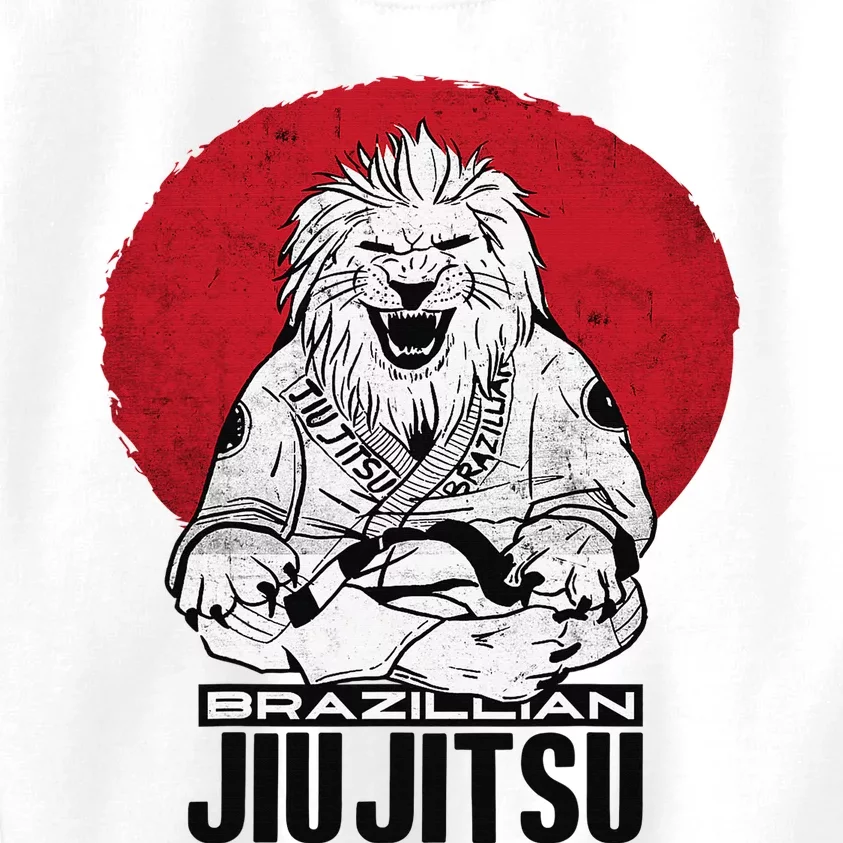 Brazilian Jiu Jitsu BJJ MMA Fighter Jiujitsu Funny Lion Kids Sweatshirt