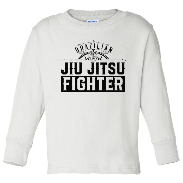 Brazilian Jiu Jitsu Fighter BJJ Martial Arts Toddler Long Sleeve Shirt