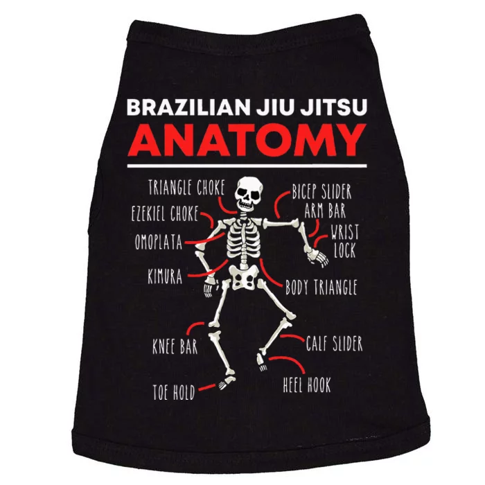 Brazilian Jiu Jitsu Anatomy Skeleton Funny Mix Martial Arts Doggie Tank