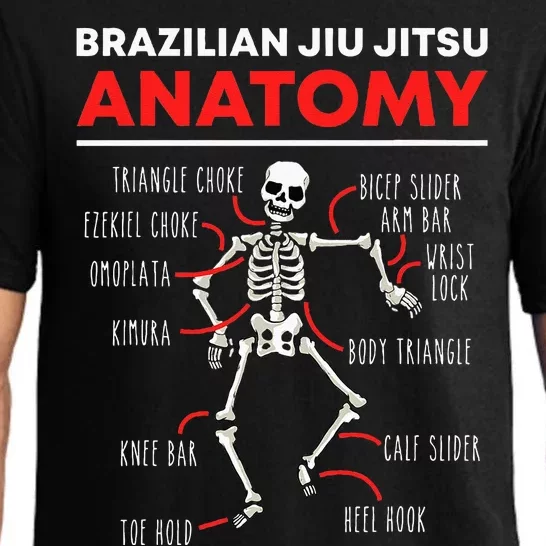 Brazilian Jiu Jitsu Anatomy Skeleton Funny Mix Martial Arts Pajama Set