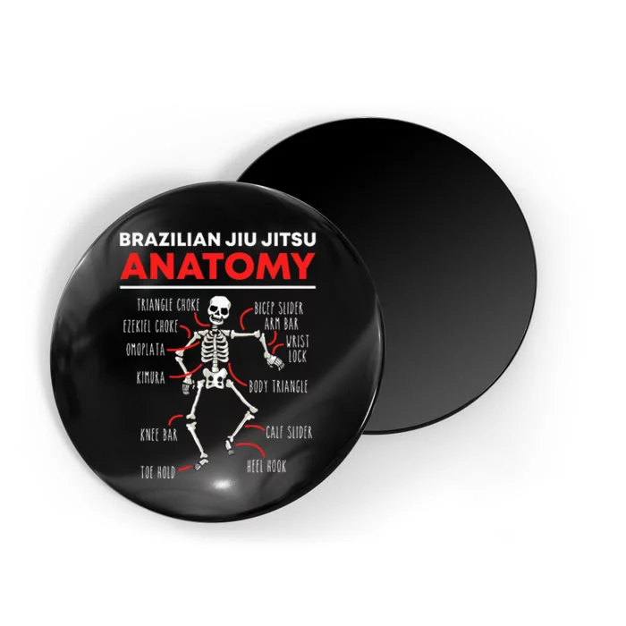 Brazilian Jiu Jitsu Anatomy Skeleton Funny Mix Martial Arts Magnet