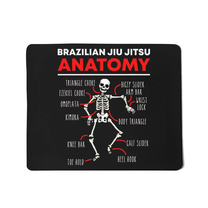 Brazilian Jiu Jitsu Anatomy Skeleton Funny Mix Martial Arts Mousepad