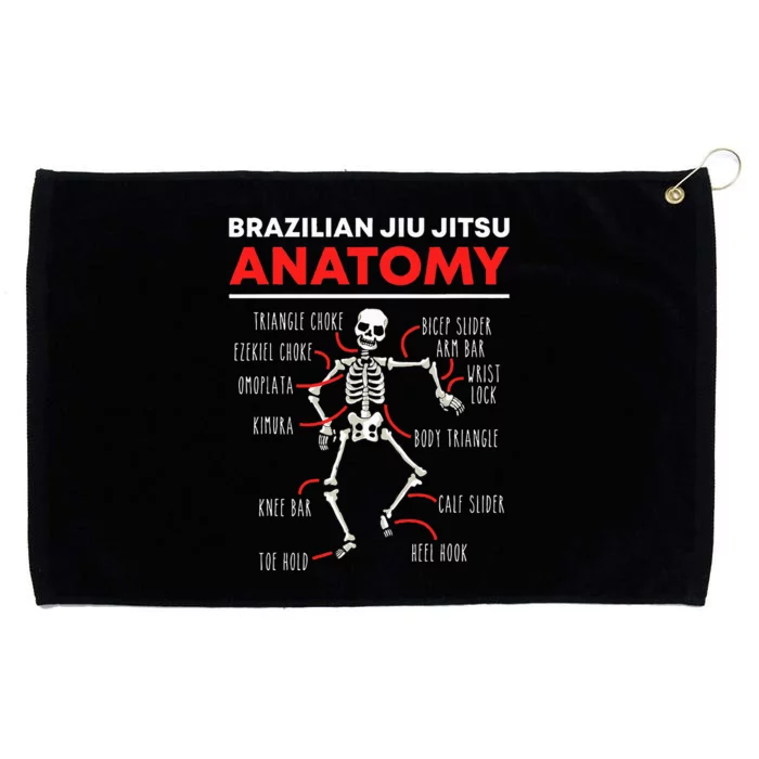 Brazilian Jiu Jitsu Anatomy Skeleton Funny Mix Martial Arts Grommeted Golf Towel