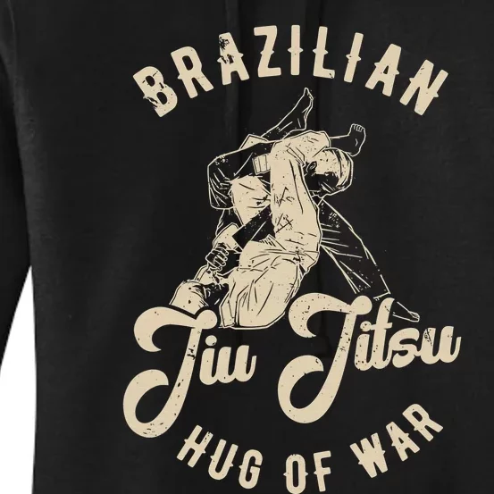 Brazilian Jiu Jitsu BJJ Distressed Funny Women's Pullover Hoodie