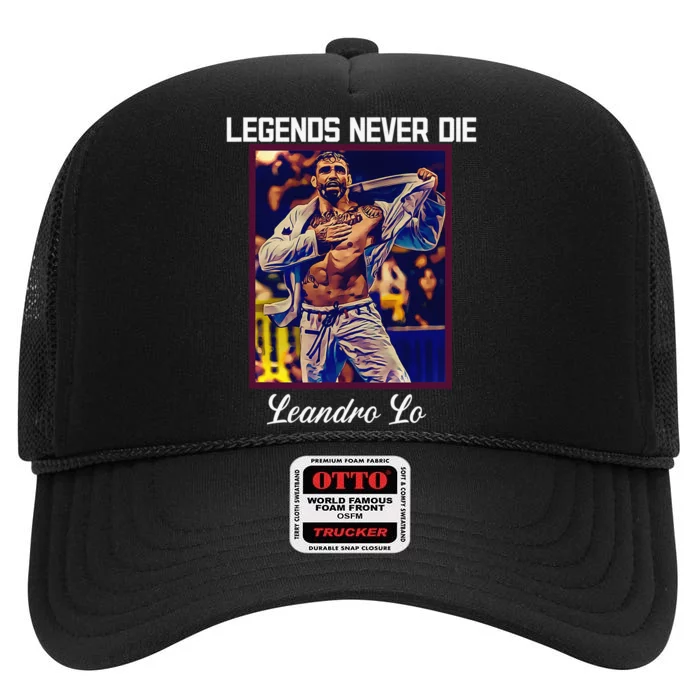 Brazilian Jiu Jitsu Tee Jiu Jitsu Legends Never Die BJJ High Crown Mesh Trucker Hat