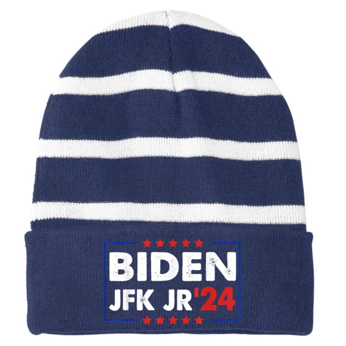 Biden Jfk Jr 24 Striped Beanie with Solid Band