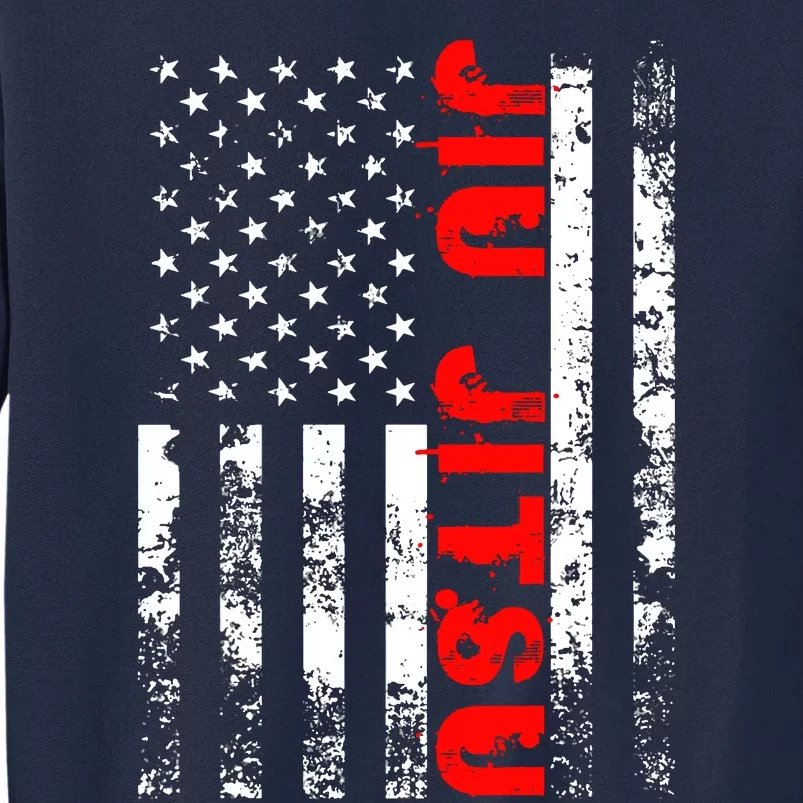 Brazilian Jiu Jitsu American Flag US Sports Tall Sweatshirt