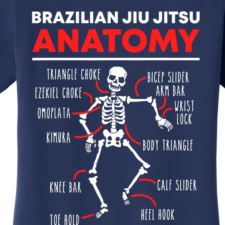 Brazilian Jiu Jitsu Anatomy Skeleton Funny Mix Martial Arts Women's T-Shirt