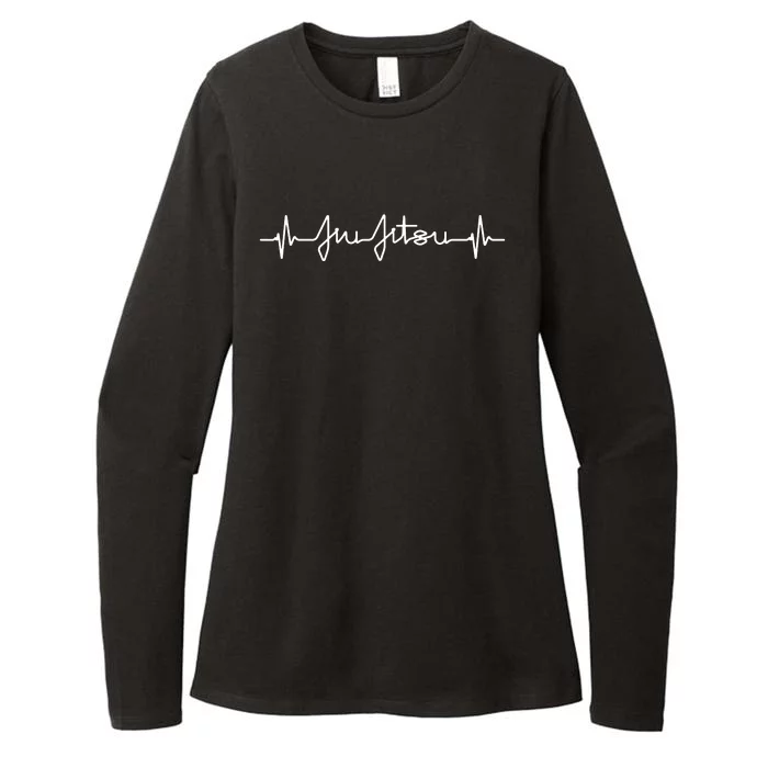 Brazilian Jiu Jitsu Heartbeat MMA BJJ Pulse EKG Tee Womens CVC Long Sleeve Shirt