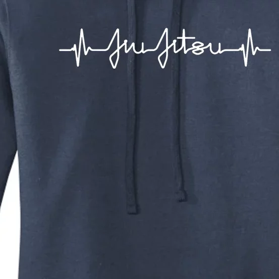 Brazilian Jiu Jitsu Heartbeat MMA BJJ Pulse EKG Tee Women's Pullover Hoodie