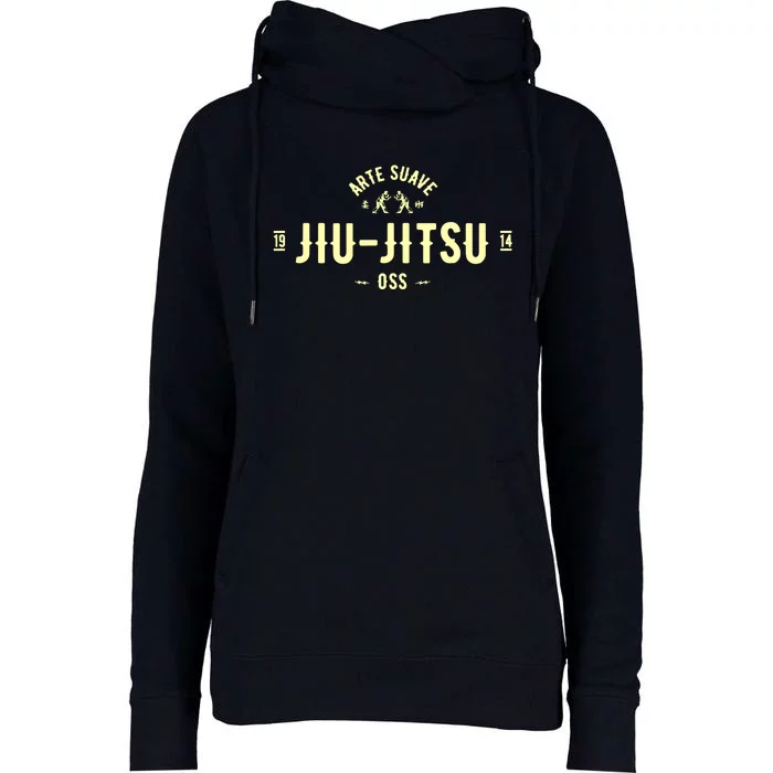 Brazilian Jiu Jitsu Arte Suave Oss BJJ Womens Funnel Neck Pullover Hood