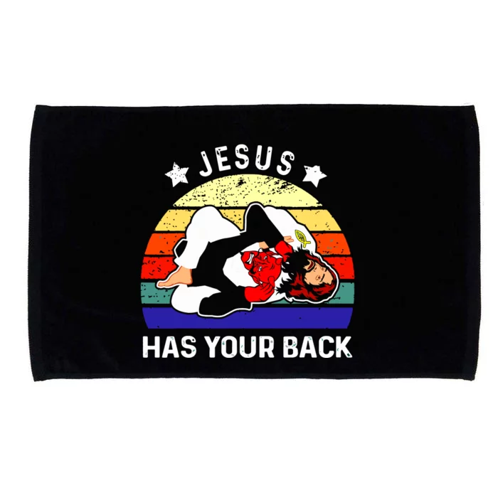 Brazilian Jiu Jitsu Jesus Has Your Back Microfiber Hand Towel