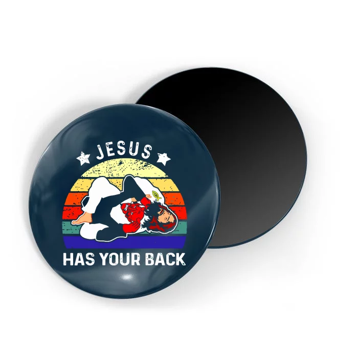 Brazilian Jiu Jitsu Jesus Has Your Back Magnet