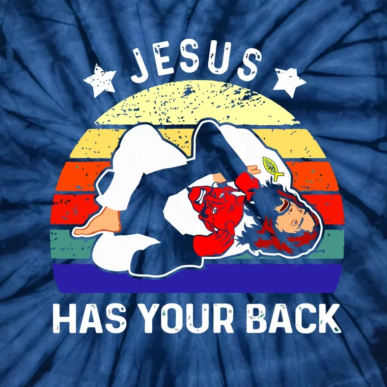 Brazilian Jiu Jitsu Jesus Has Your Back Tie-Dye T-Shirt