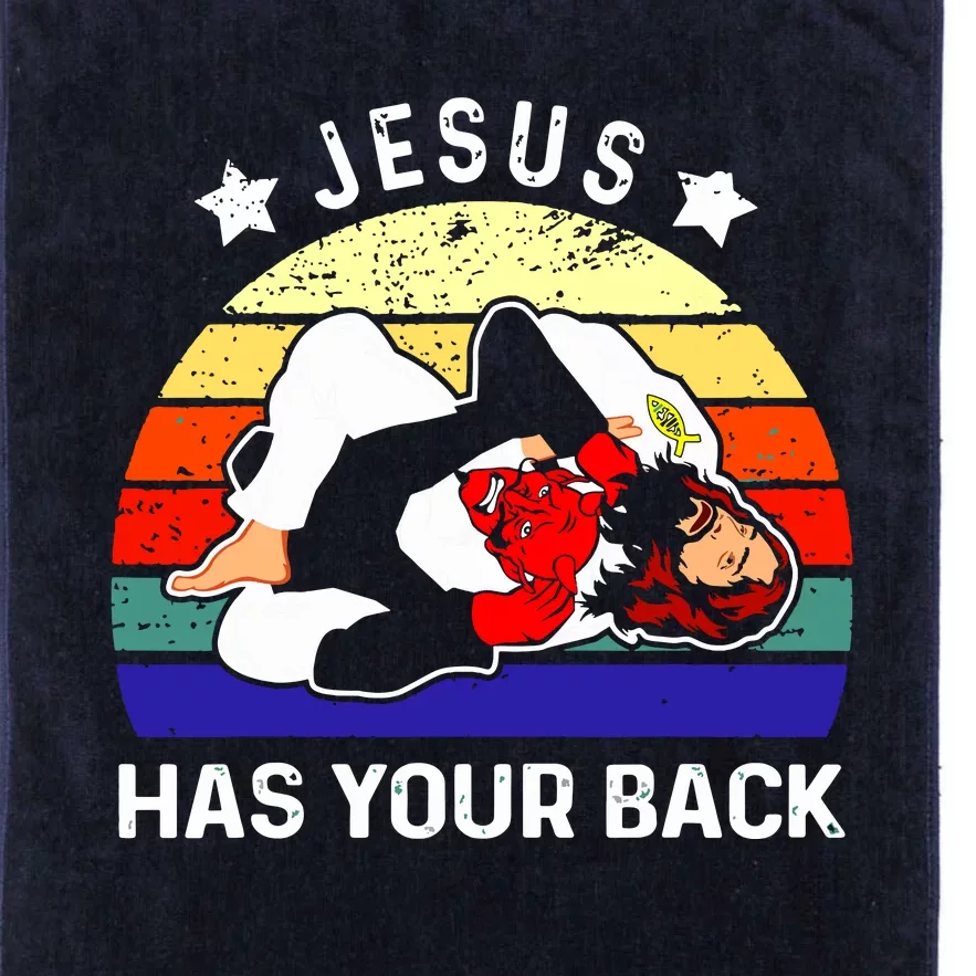 Brazilian Jiu Jitsu Jesus Has Your Back Platinum Collection Golf Towel