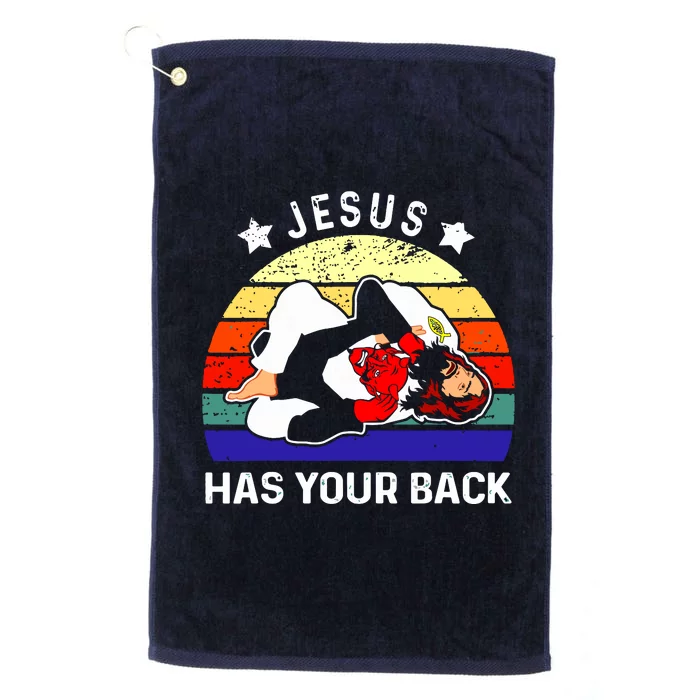 Brazilian Jiu Jitsu Jesus Has Your Back Platinum Collection Golf Towel