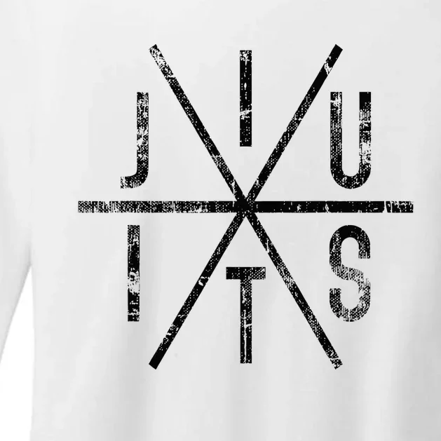 Brazilian Jiu Jitsu Bjj Distressed Womens CVC Long Sleeve Shirt