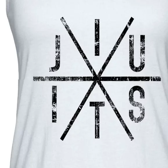 Brazilian Jiu Jitsu Bjj Distressed Ladies Essential Flowy Tank