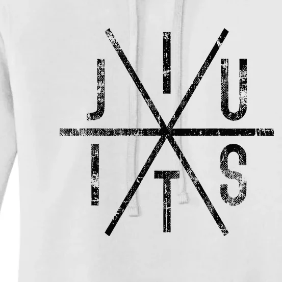 Brazilian Jiu Jitsu Bjj Distressed Women's Pullover Hoodie