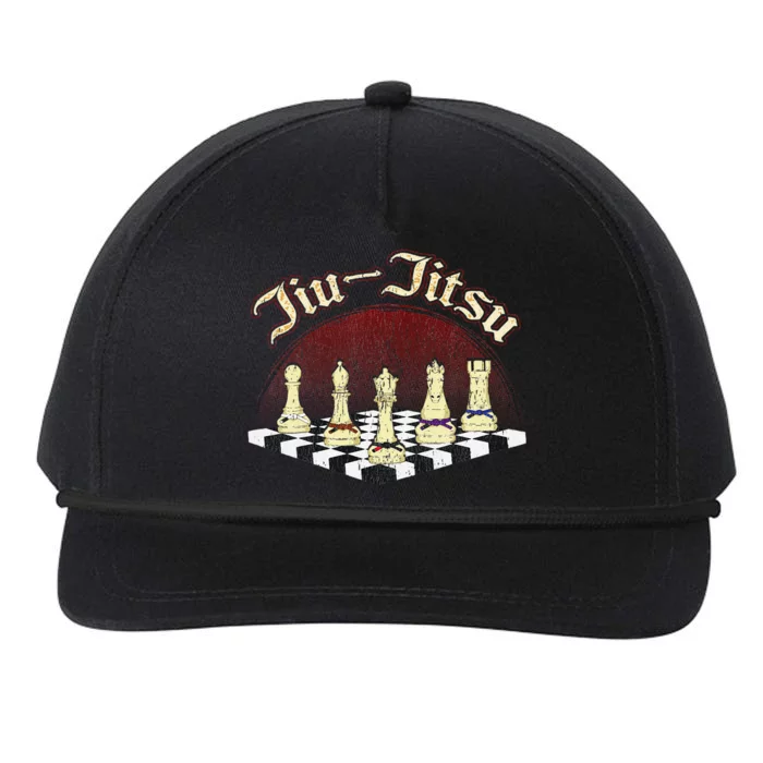 Brazilian Jiu Jitsu Chess Black Belt Snapback Five-Panel Rope Hat