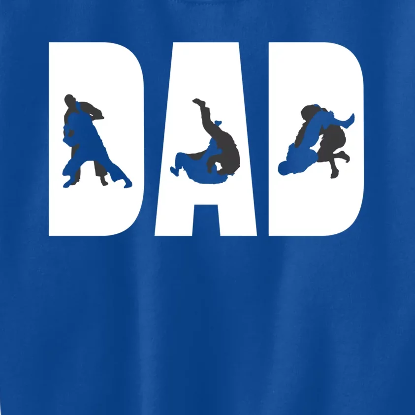 Brazilian Jiu Jitsu Dad Cool Bjj Funny Gift Mma FatherS Day Gift Kids Sweatshirt