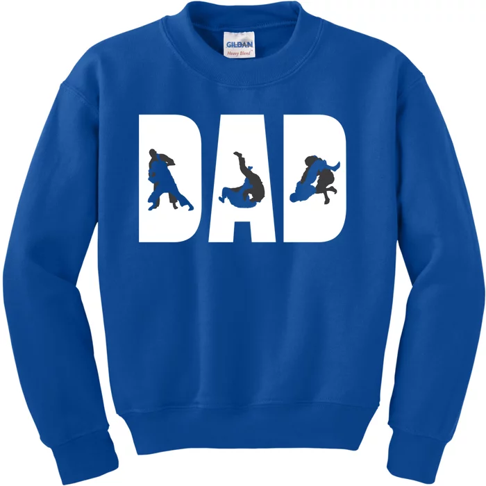 Brazilian Jiu Jitsu Dad Cool Bjj Funny Gift Mma FatherS Day Gift Kids Sweatshirt