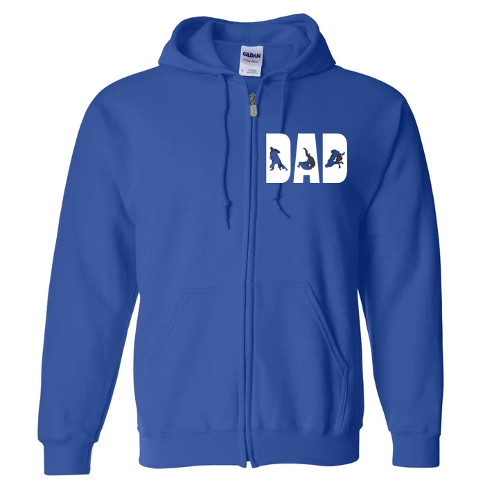 Brazilian Jiu Jitsu Dad Cool Bjj Funny Gift Mma FatherS Day Gift Full Zip Hoodie