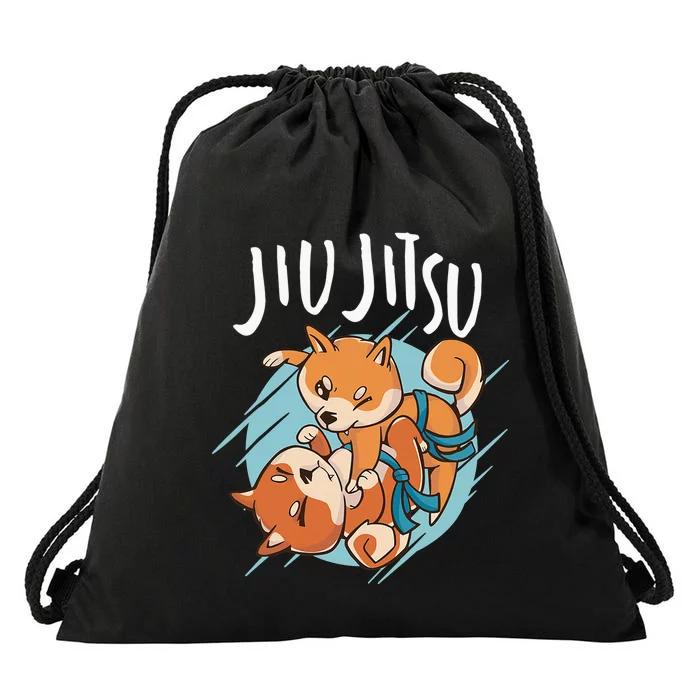 Brazilian Jiu Jitsu corgis Drawstring Bag