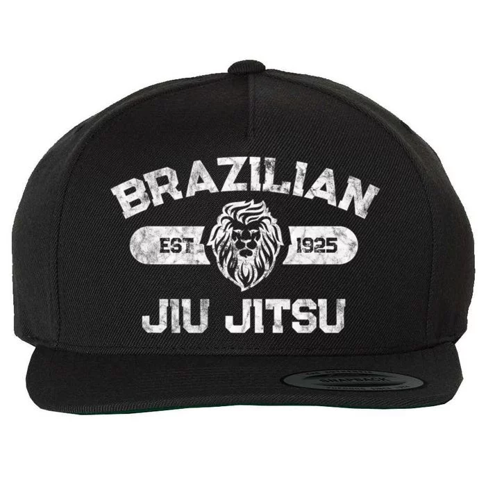 Brazilian Jiu Jitsu Established 1925 Bjj Gift Mma Fighter Wool Snapback Cap