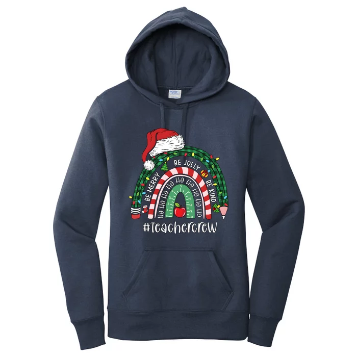 Bemerry Jolly Kind Teacher Crew Christmas Rainbow Women's Pullover Hoodie