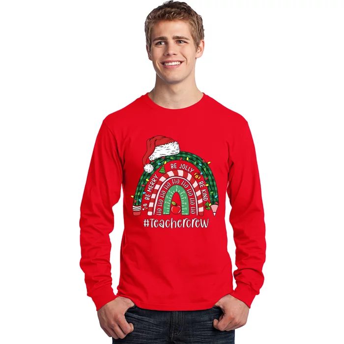 Bemerry Jolly Kind Teacher Crew Christmas Rainbow Long Sleeve Shirt