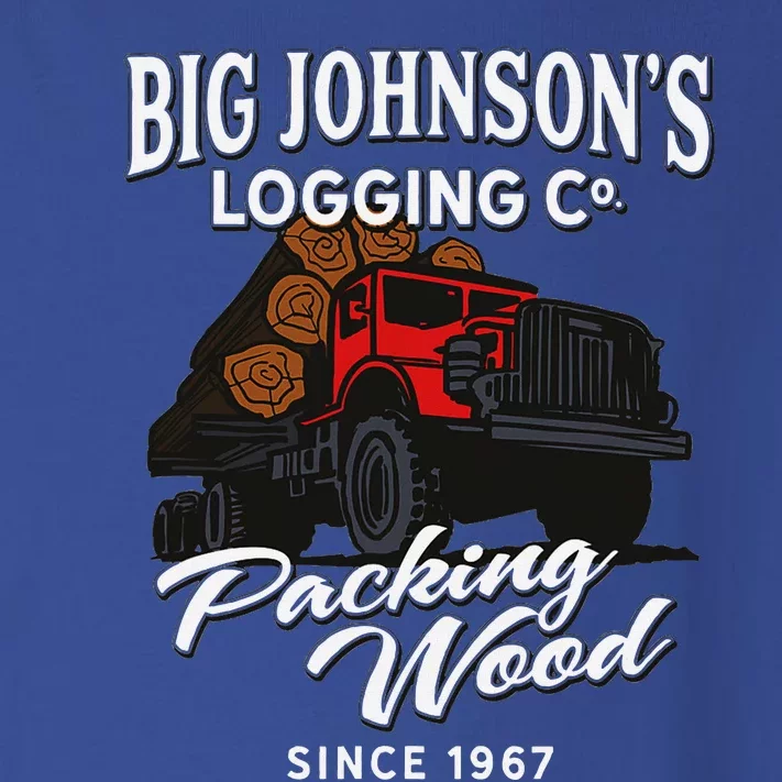 Big JohnsonS Logging Co. Packing Wood Funny Logger Toddler Long Sleeve Shirt