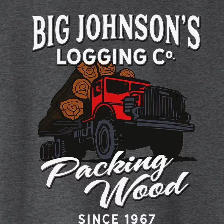 Big JohnsonS Logging Co. Packing Wood Funny Logger Women's Crop Top Tee