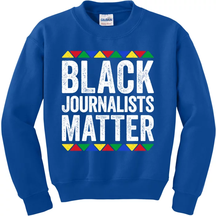 Black Journalists Matter Great Gift Black Pride Funny Gift Kids Sweatshirt