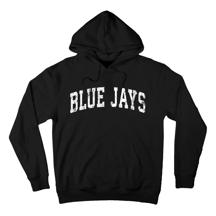 Blue Jays Mascot Vintage Athletic Sports Name Design Hoodie