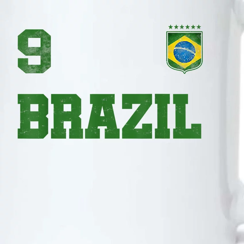 Brazil Jersey Number Nine Brazilian Futebol Soccer Black Color Changing Mug