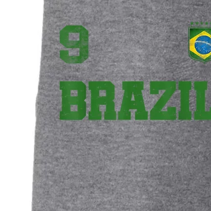 Brazil Jersey Number Nine Brazilian Futebol Soccer Doggie 3-End Fleece Hoodie