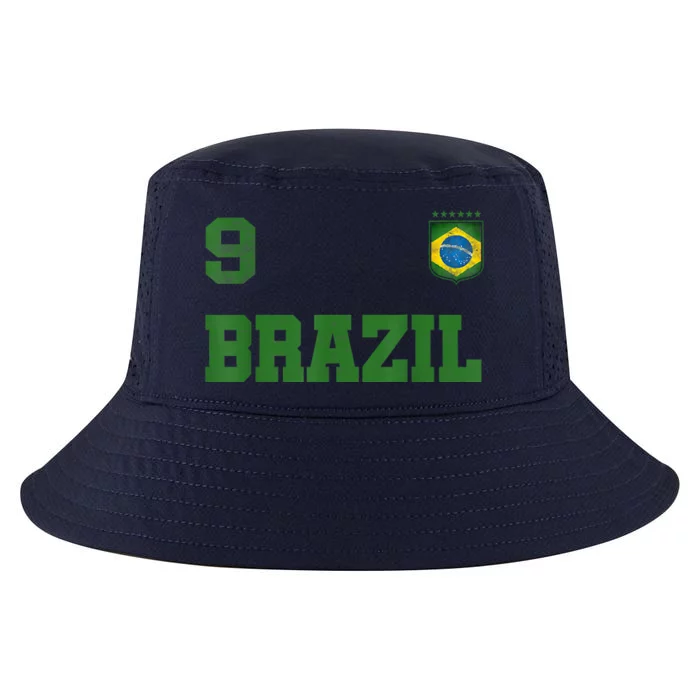 Brazil Jersey Number Nine Brazilian Futebol Soccer Cool Comfort Performance Bucket Hat